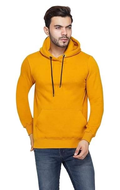 Glito Fleece Hooded Men's Sweatshirt - Yellow ( Pack of 1 )     			Glito Fleece Hooded Men's Sweatshirt - Yellow ( Pack of 1 )