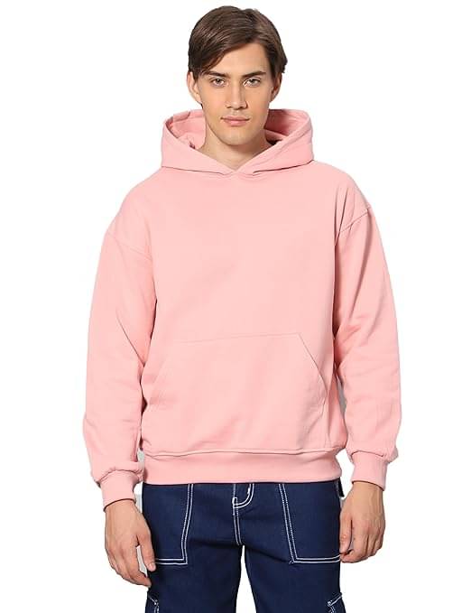 Glito Fleece Hooded Men's Sweatshirt - Peach ( Pack of 1 ) Glito Fleece Hooded Men's Sweatshirt - Peach ( Pack of 1 )