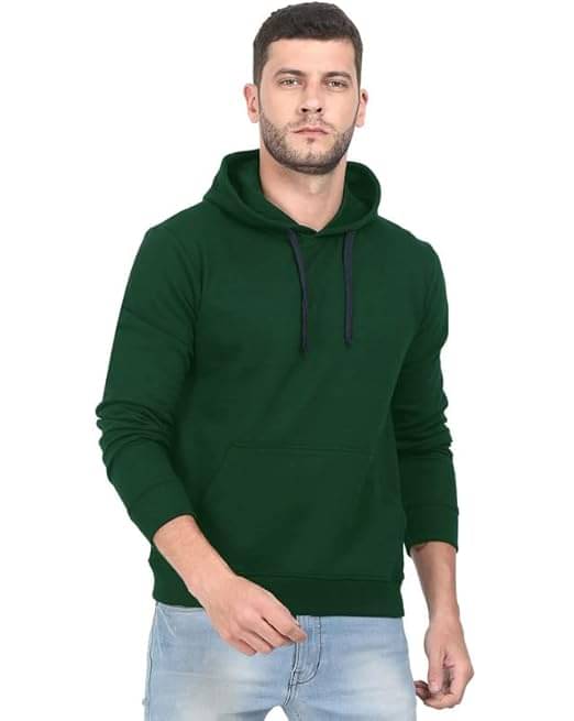     			Glito Fleece Hooded Men's Sweatshirt - Green ( Pack of 1 )