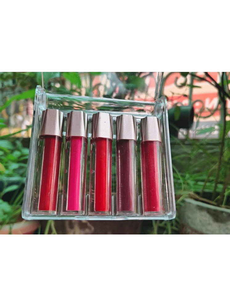     			Guriya 5 In1 New Red Edition Matte Liquid Lipstick Super Hold And Pigmented Colors (Multi, 3 Ml)
