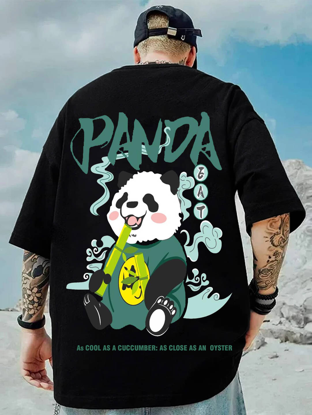 HADAR Pack of 1 Cotton Blend Oversized Fit Men's T-Shirt ( Black ) HADAR Pack of 1 Cotton Blend Oversized Fit Men's T-Shirt ( Black )