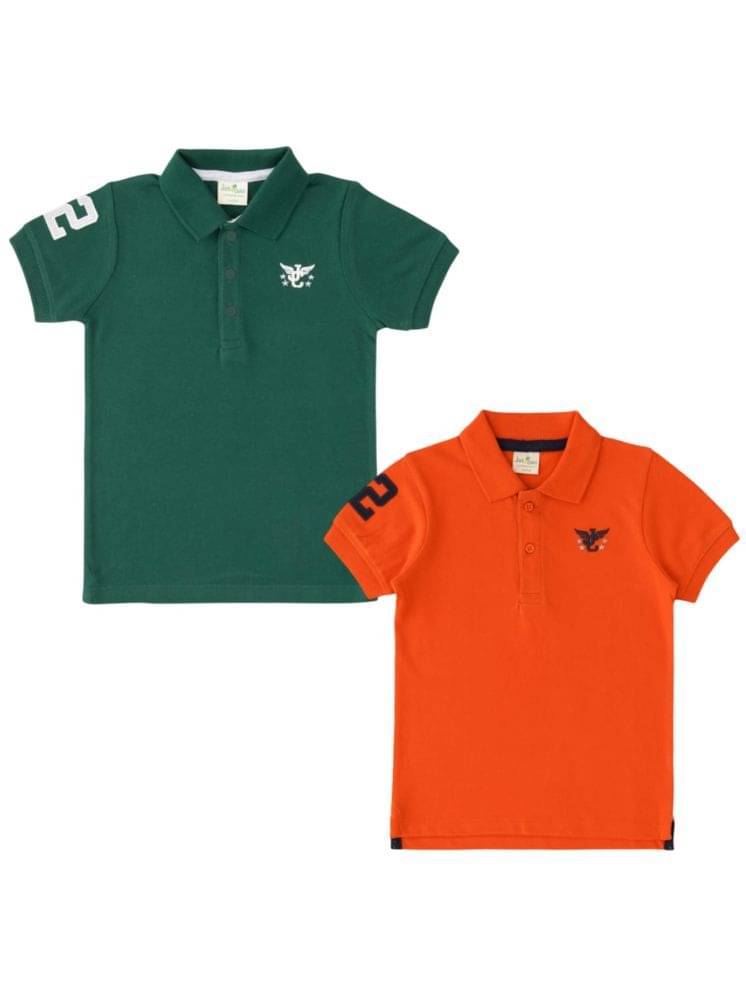     			Juscubs Pack of 2 Boys Cotton Polo T-Shirt ( Multicolor )