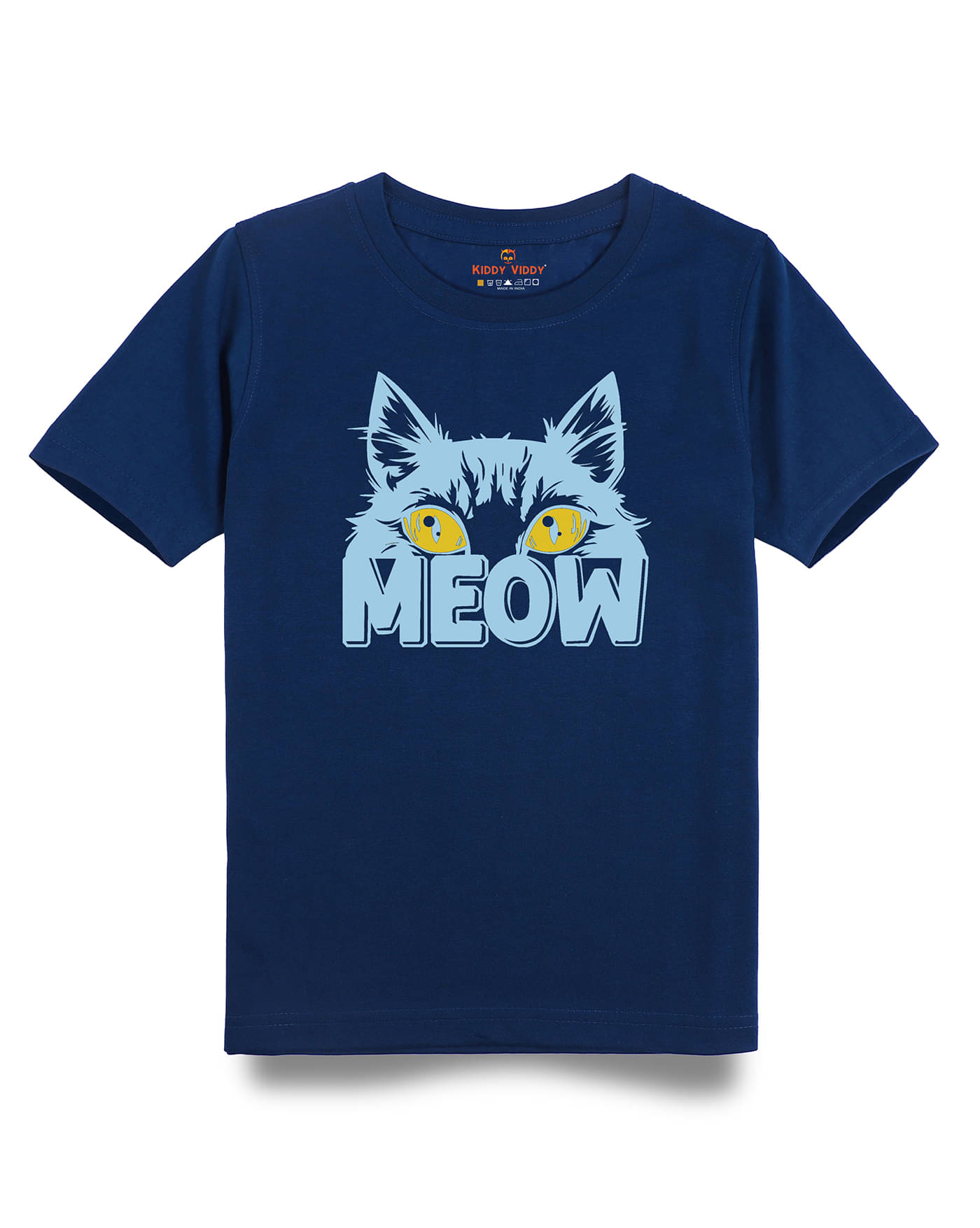     			KIDDY VIDDY Pack of 2 Boys Cotton T-Shirt ( Navy Blue )