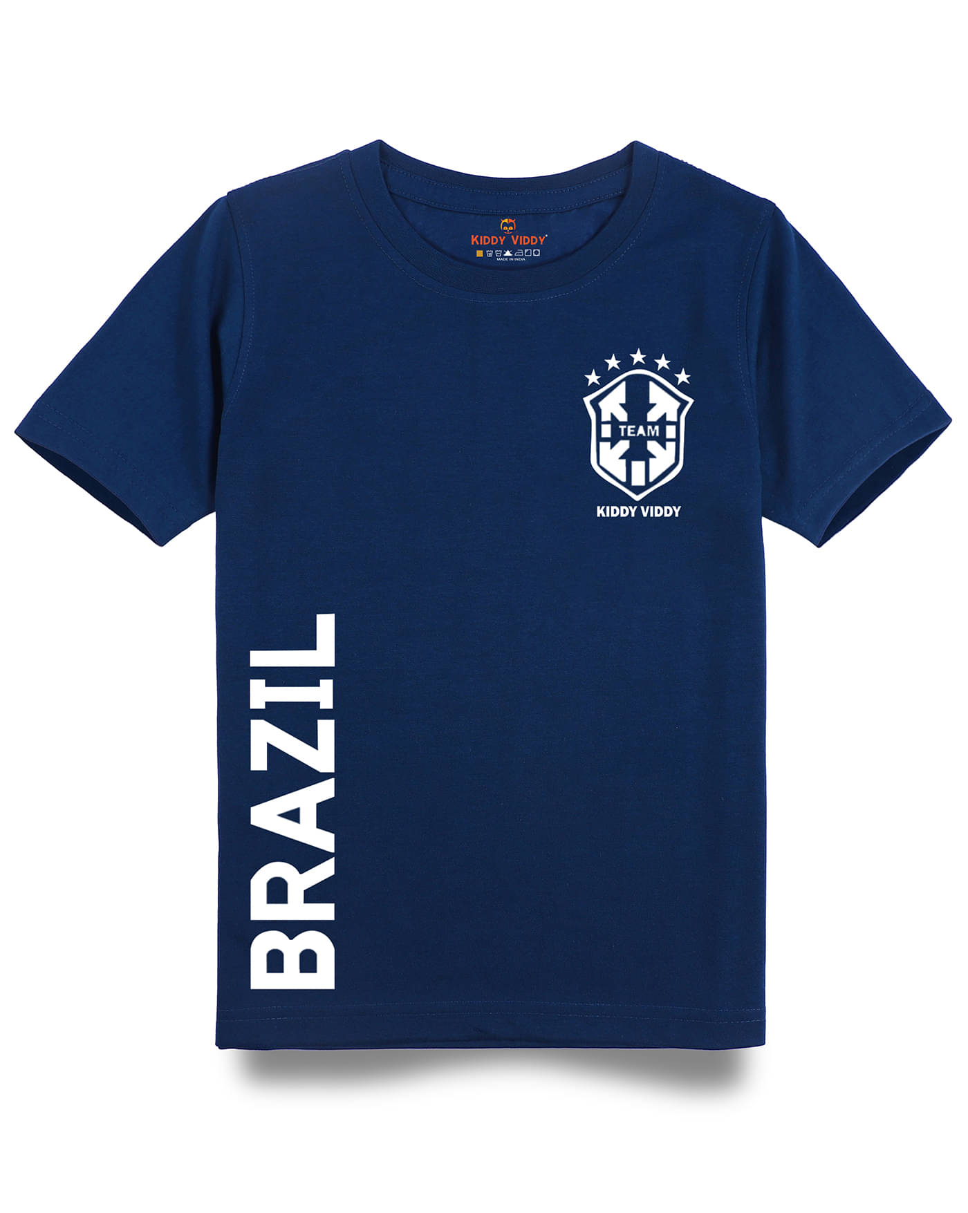     			KIDDY VIDDY Pack of 1 Boys Cotton Polo T-Shirt ( Navy Blue )