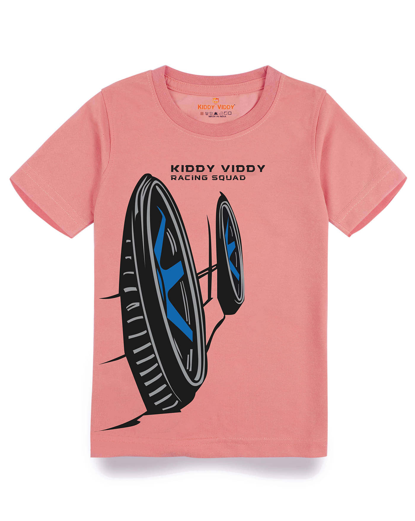     			KIDDY VIDDY Pack of 1 Boys Cotton T-Shirt ( Peach )