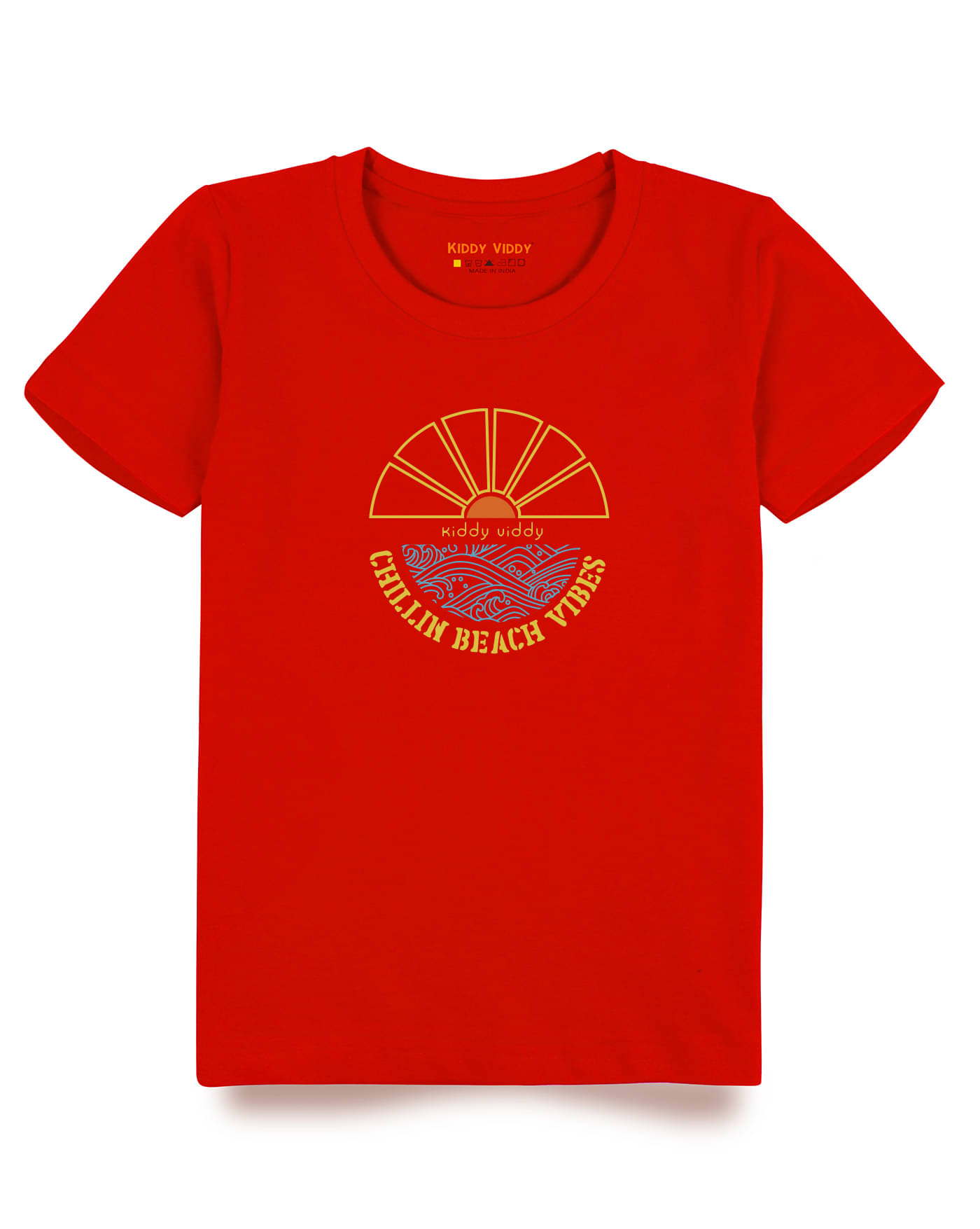     			KIDDY VIDDY Pack of 1 Boys Cotton T-Shirt ( Red )