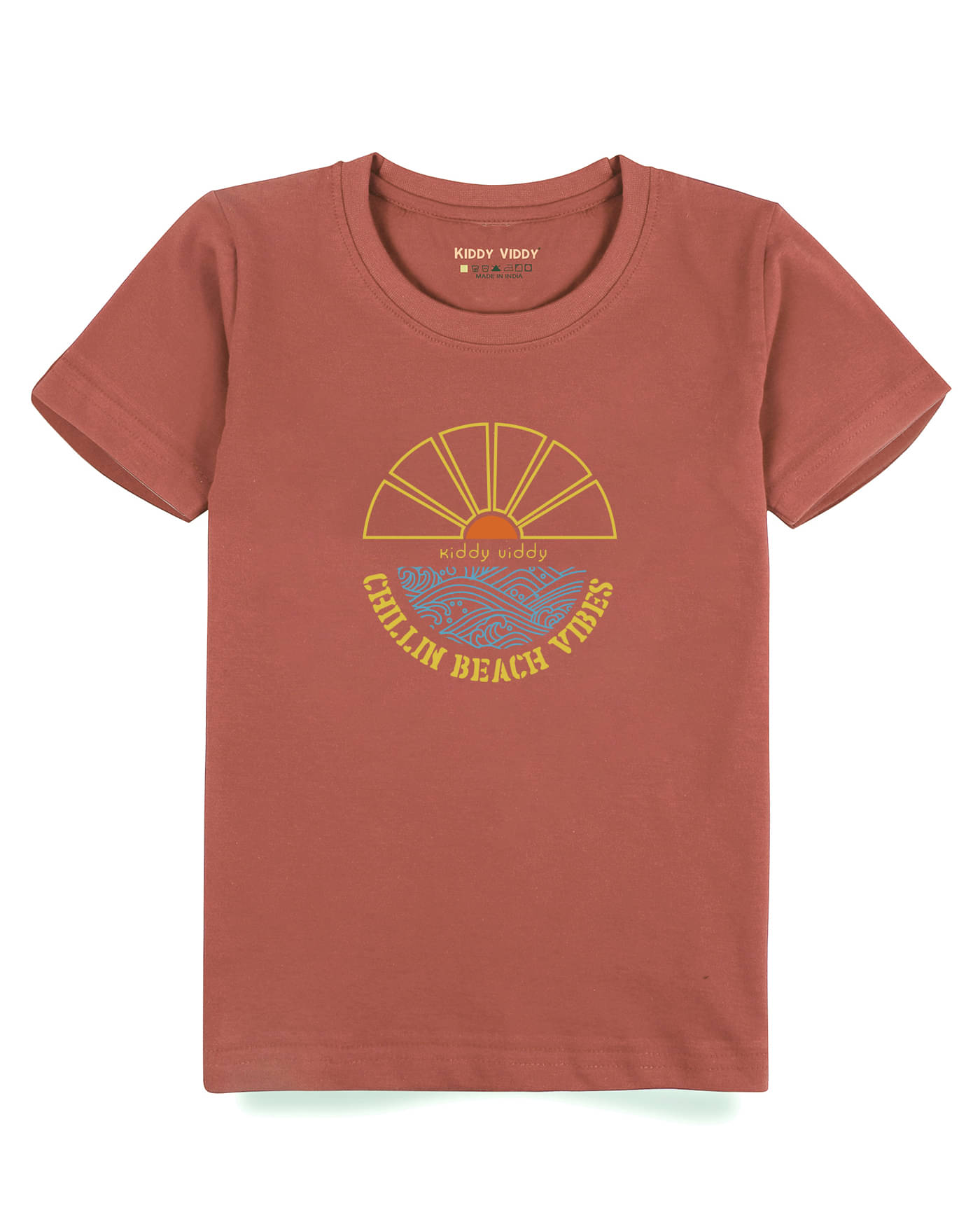     			KIDDY VIDDY Pack of 3 Boys Cotton T-Shirt ( Rust )