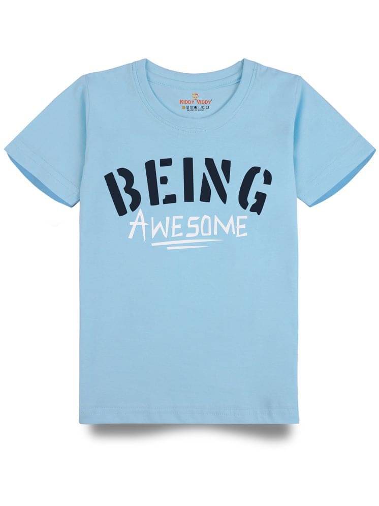     			KIDDY VIDDY Pack of 2 Boys Cotton Polo T-Shirt ( Sky Blue )