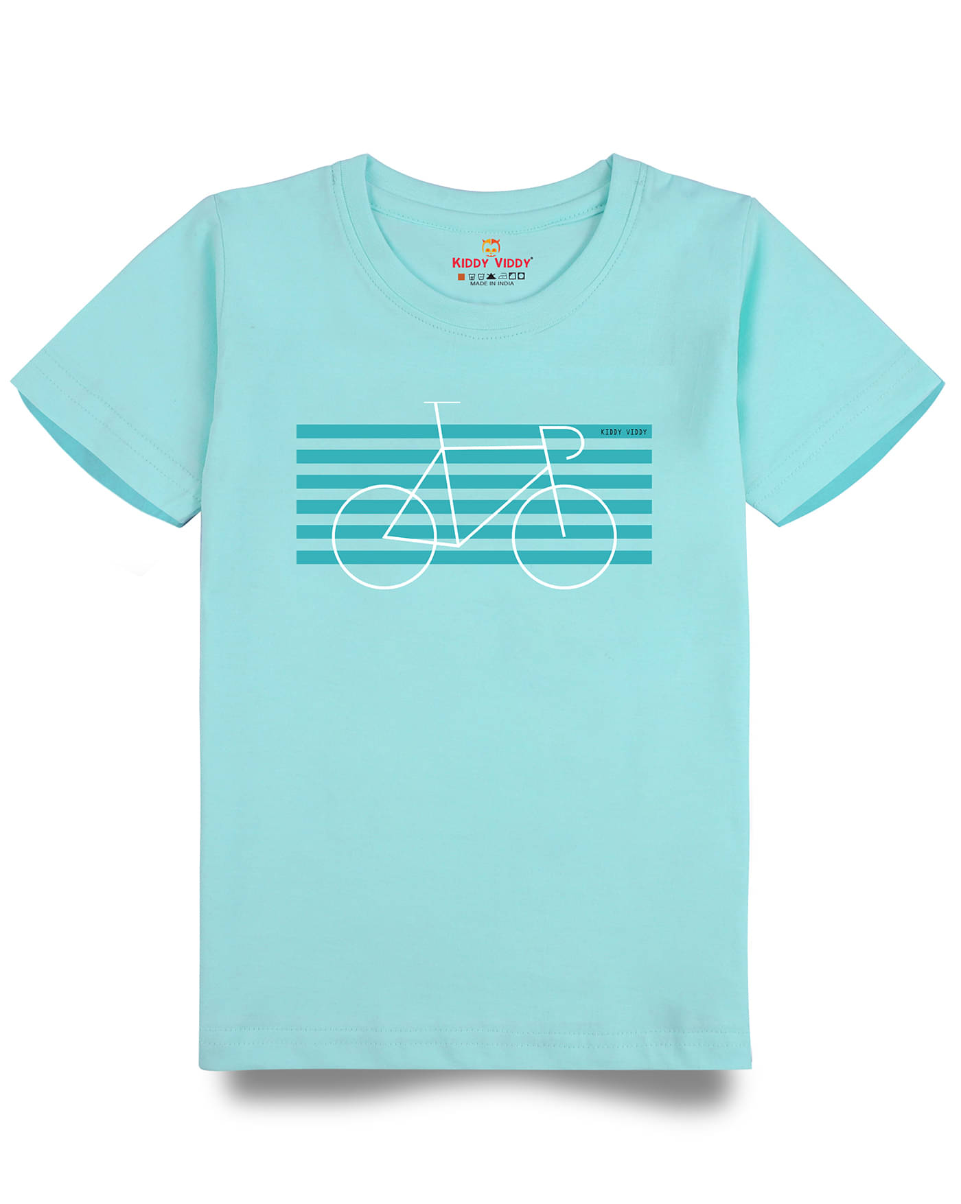     			KIDDY VIDDY Pack of 1 Boys Cotton T-Shirt ( Sky Blue )