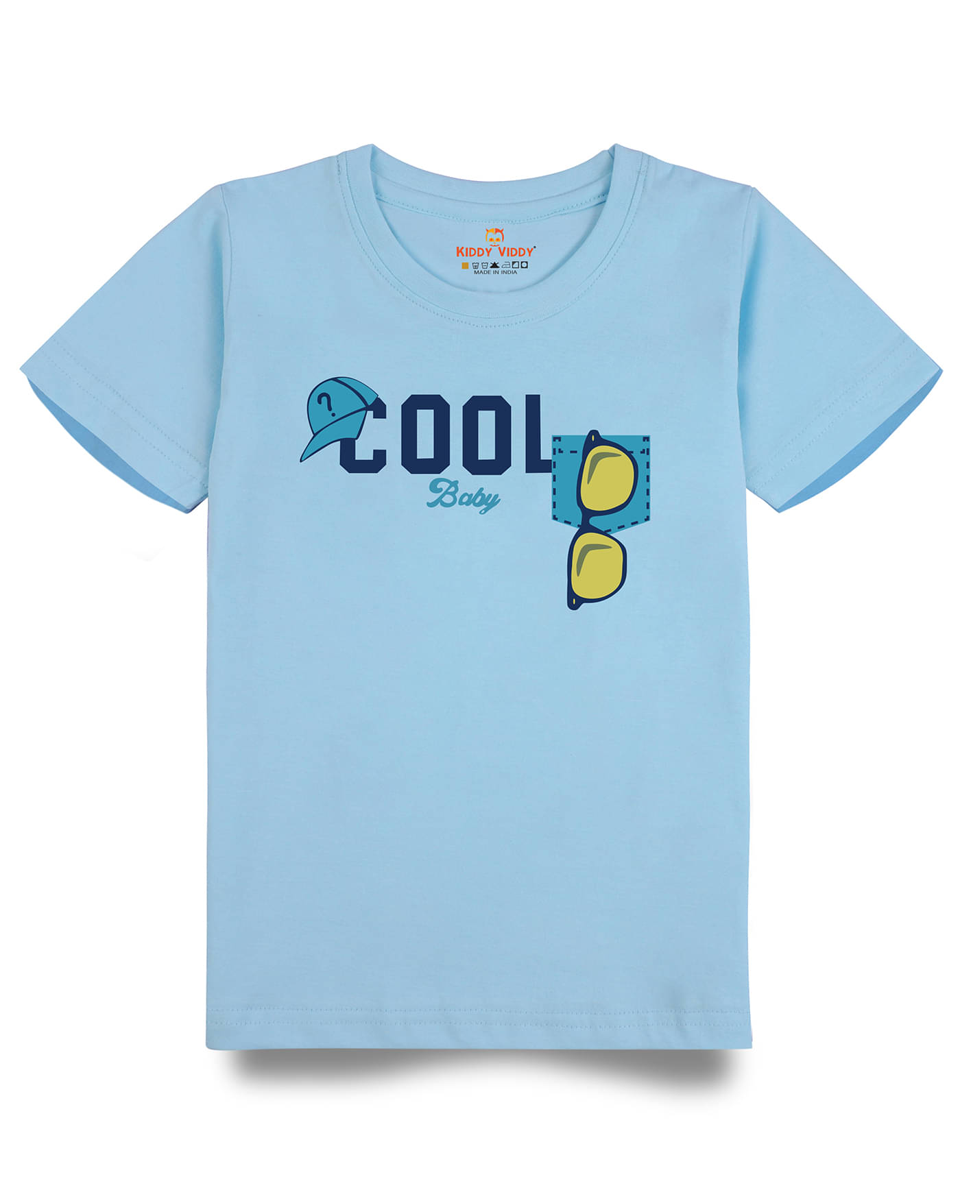     			KIDDY VIDDY Pack of 1 Boys Cotton Polo T-Shirt ( Sky Blue )