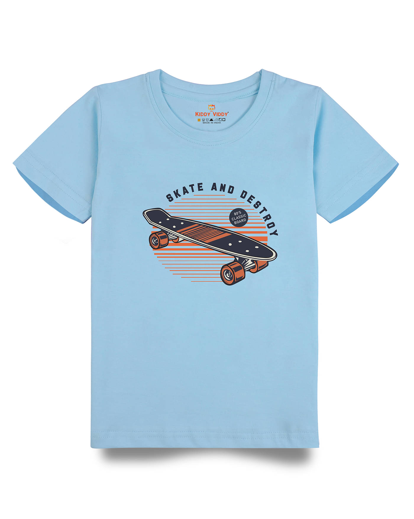     			KIDDY VIDDY Pack of 4 Boys Cotton T-Shirt ( Sky Blue )