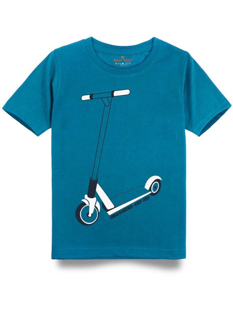     			KIDDY VIDDY Pack of 3 Boys Cotton T-Shirt ( Teal )