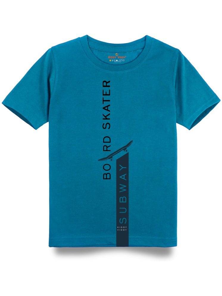     			KIDDY VIDDY Pack of 2 Boys Cotton T-Shirt ( Teal )