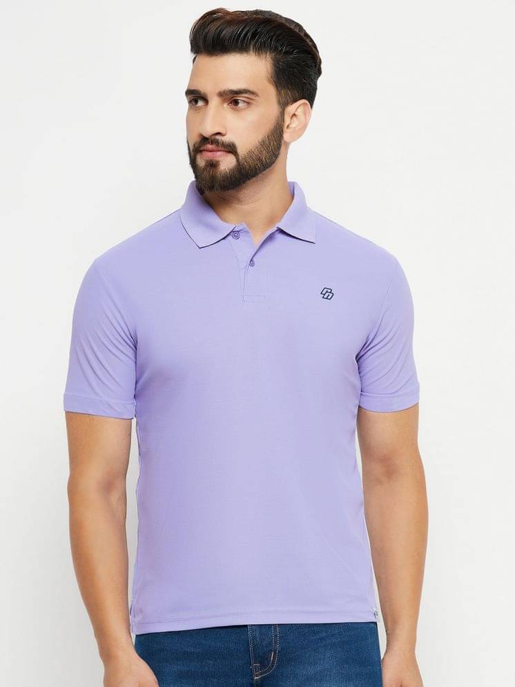 Nuovo Cotton Blend Regular Fit Solid Half Sleeves Men's Polo T Shirt - Purple ( Pack of 1 ) Nuovo Cotton Blend Regular Fit Solid Half Sleeves Men's Polo T Shirt - Purple ( Pack of 1 )