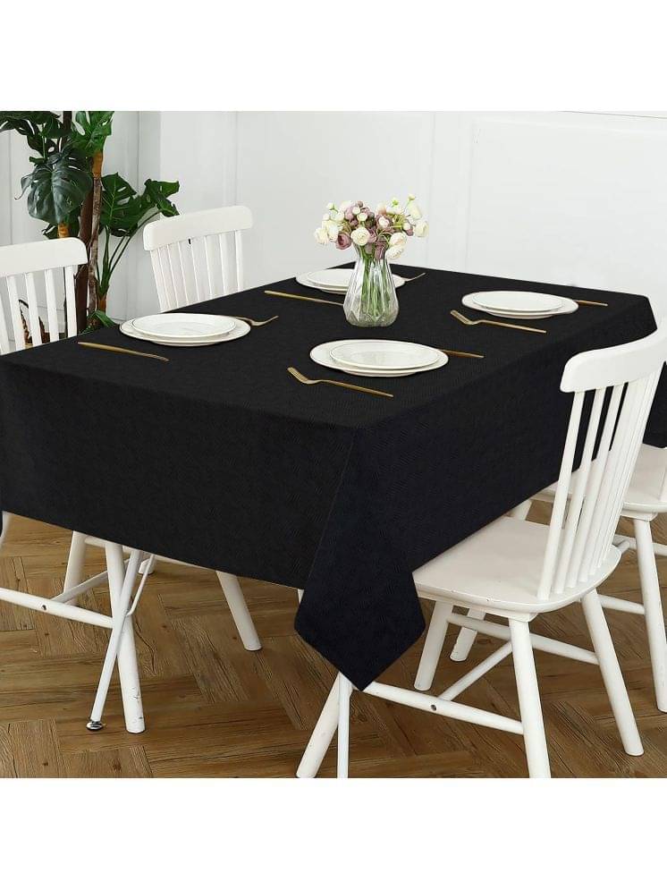 Oasis Hometex Self Design Cotton 4 Seater Rectangle Table Cover ( 152 x 138 ) cm Pack of 1 Black Oasis Hometex Self Design Cotton 4 Seater Rectangle Table Cover ( 152 x 138 ) cm Pack of 1 Black