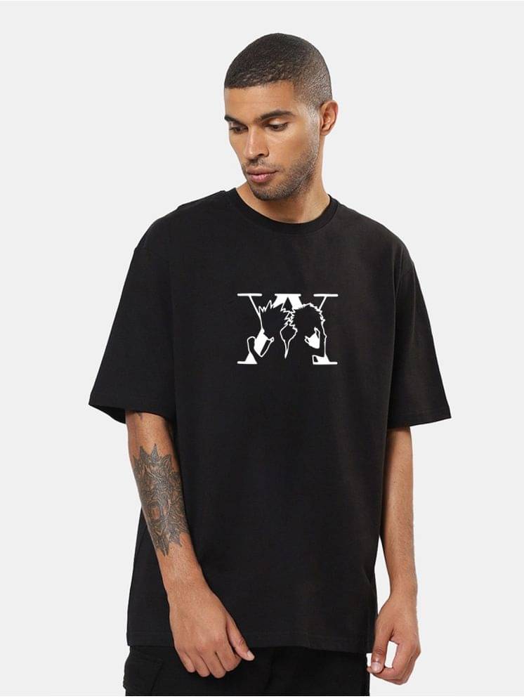     			Organic Chics Pack of 1 100% Cotton Oversized Fit Men's T-Shirt ( Black )