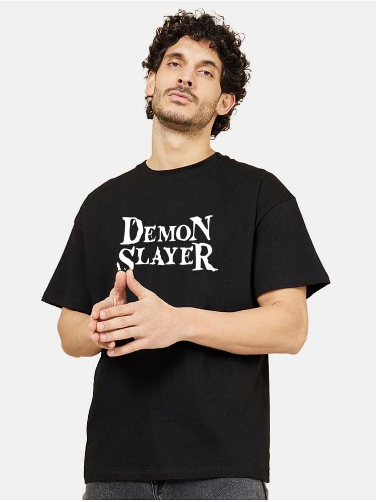 Organic Chics Pack of 1 100% Cotton Oversized Fit Men's T-Shirt ( Black ) Organic Chics Pack of 1 100% Cotton Oversized Fit Men's T-Shirt ( Black )