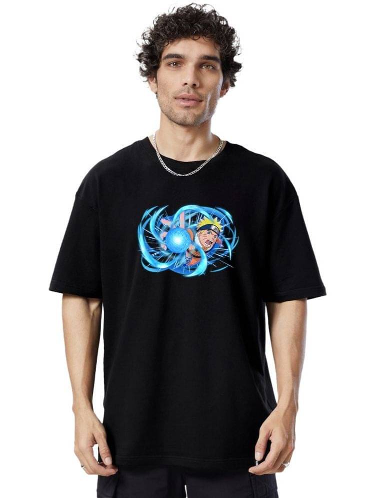     			Organic Chics Pack of 1 100% Cotton Oversized Fit Men's T-Shirt ( Black )