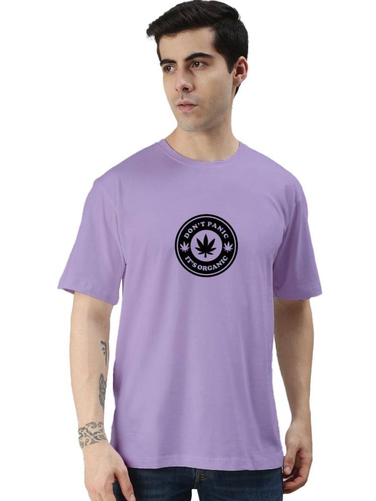     			Organic Chics Pack of 1 100% Cotton Oversized Fit Men's T-Shirt ( Lavender )