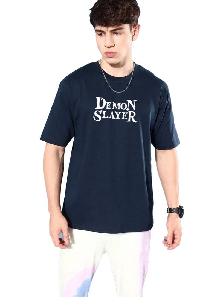 Organic Chics Pack of 1 100% Cotton Oversized Fit Men's T-Shirt ( Navy )     			Organic Chics Pack of 1 100% Cotton Oversized Fit Men's T-Shirt ( Navy )