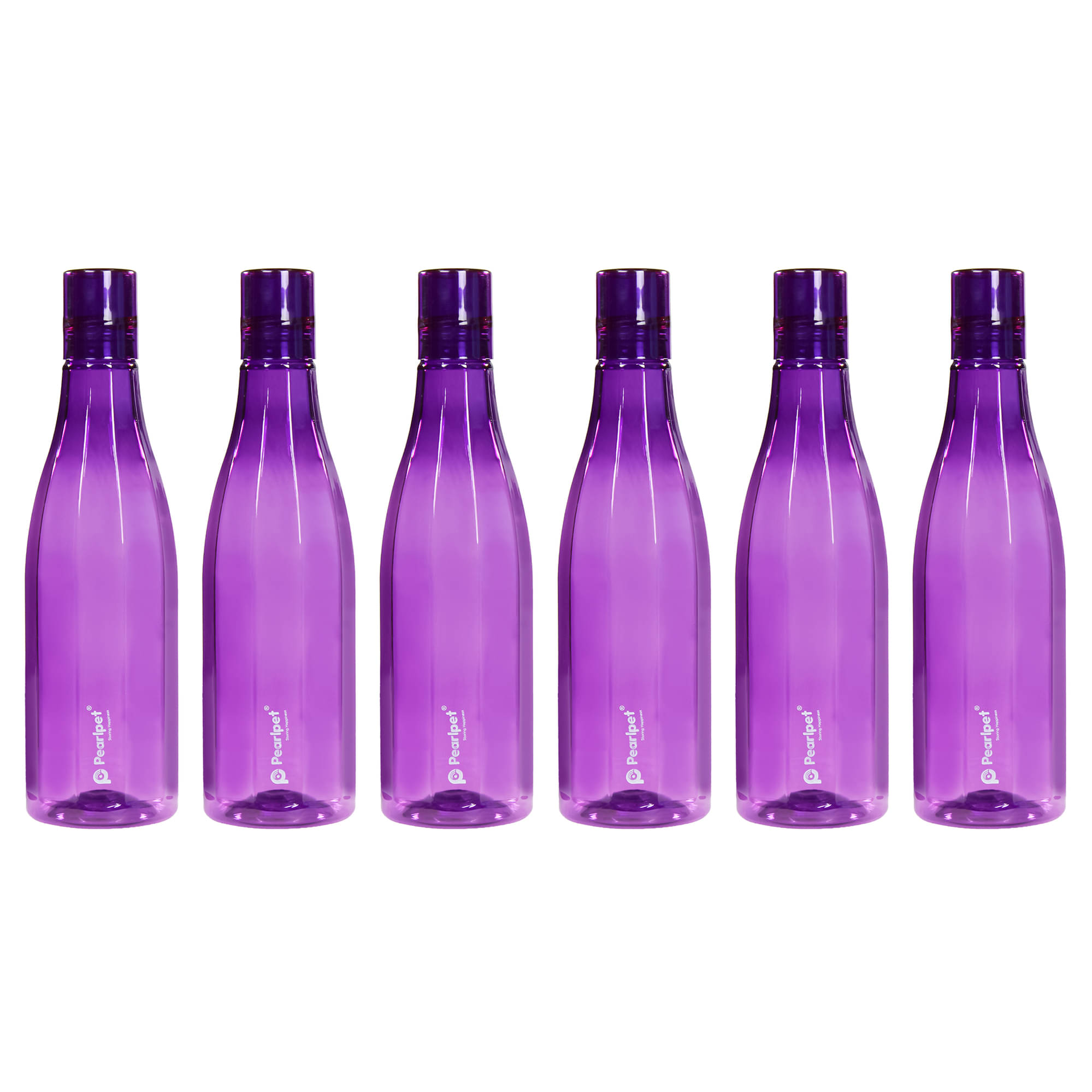     			PearlPet Azzure-1000ml Purple Plastic Water Bottle 1000 mL ( Set of 6 )