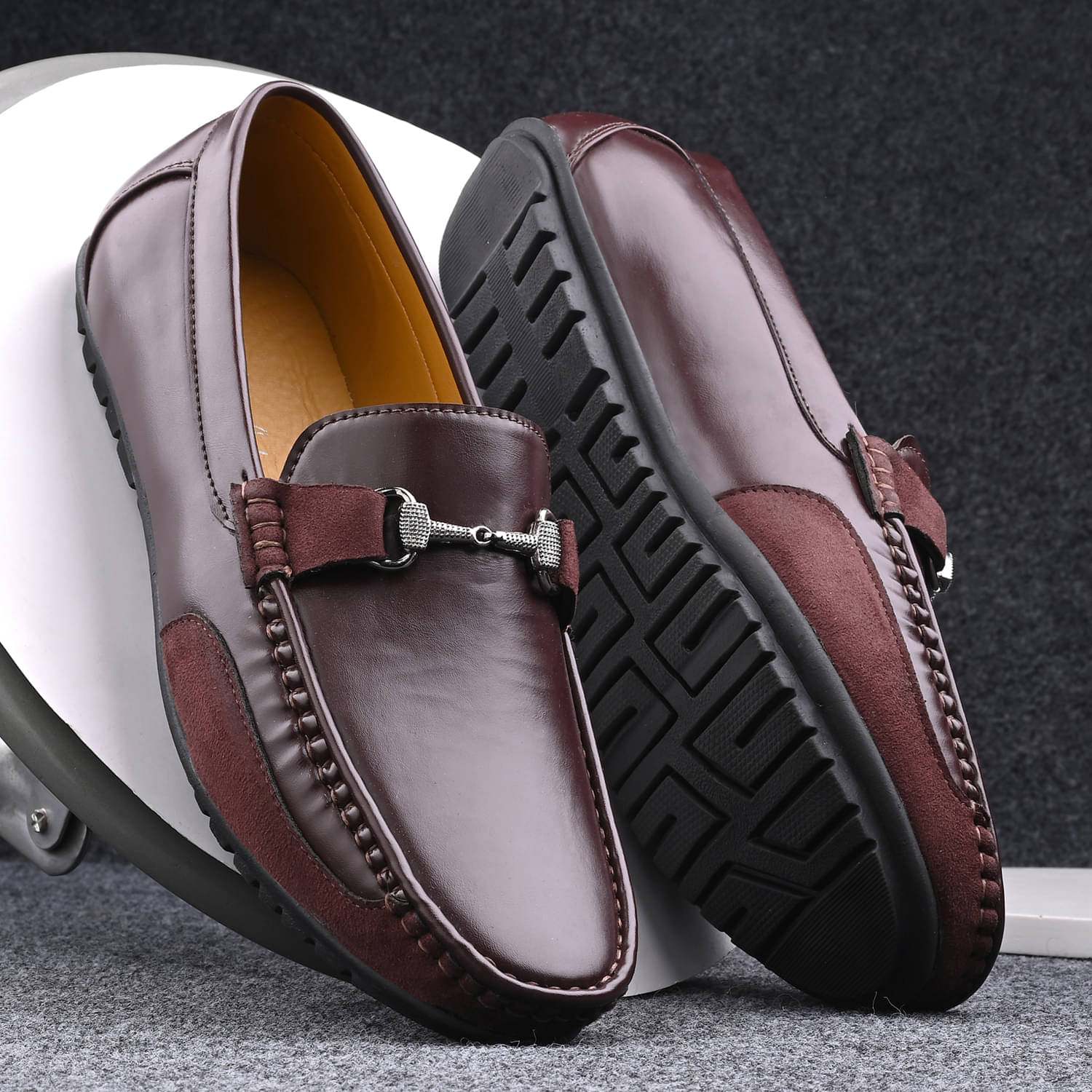     			Prolific Brown Men's Slip-on Shoes