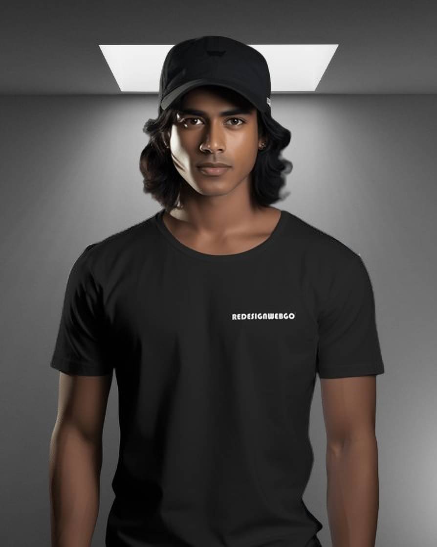     			REDESIGNWEBGO Pack of 1 Polyester Regular Fit Men's T-Shirt ( Black )
