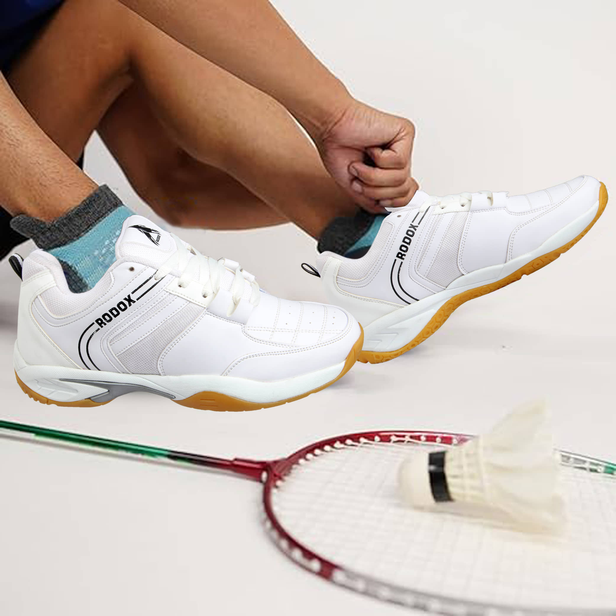 RODOX Badminton Shoes Non-Marking White Male - Sports Shoes | Buy online on ZillyBuy