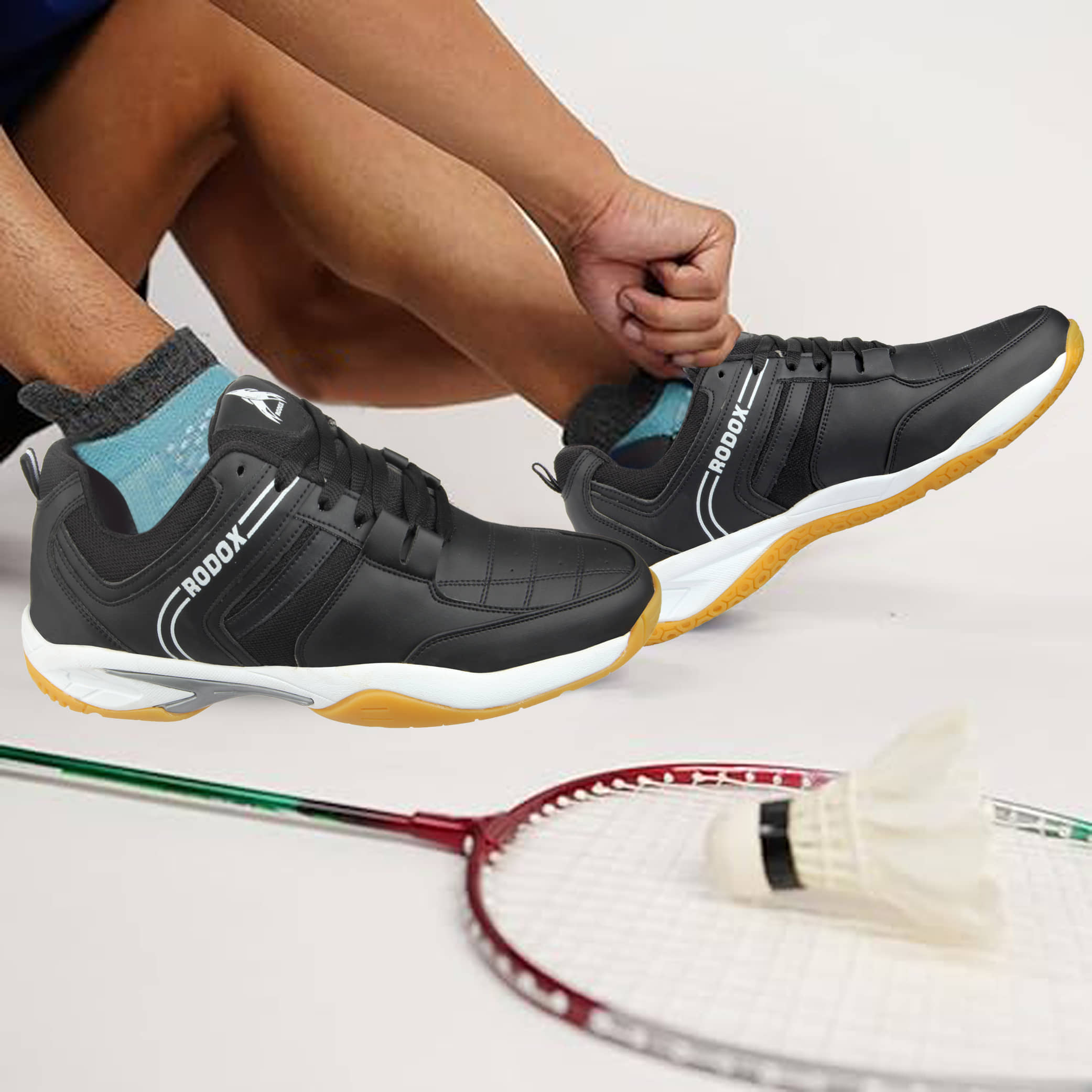 RODOX Badminton Shoes Non-Marking Black Male - Sports Shoes | Buy online on ZillyBuy