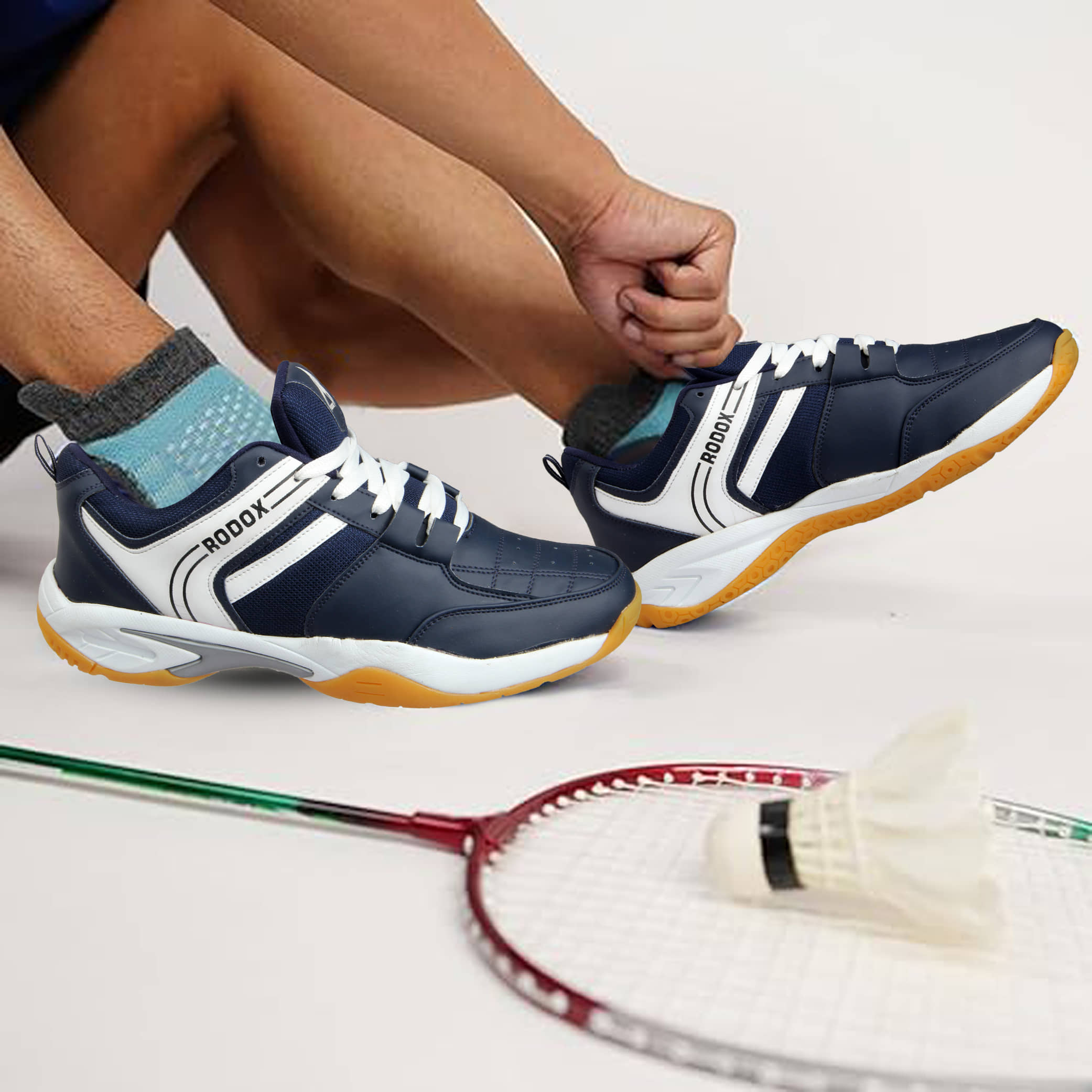 RODOX Badminton Shoes Non-Marking Blue Male - Sports Shoes | Buy online on ZillyBuy