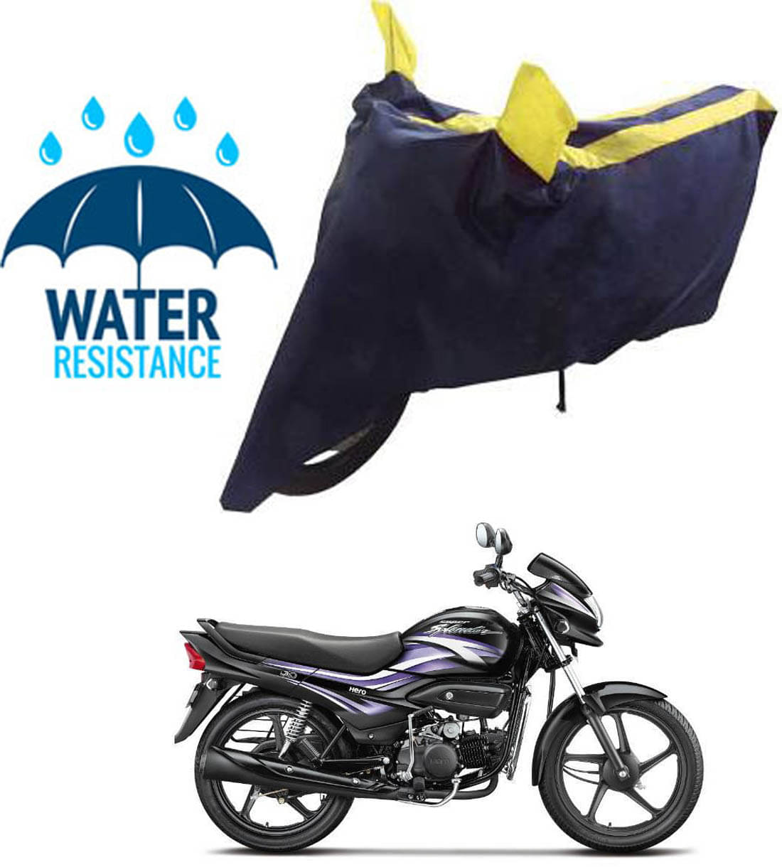     			RONISH Bike Body Cover for Hero Super Splendor ( Pack of 1 ) , Yellow