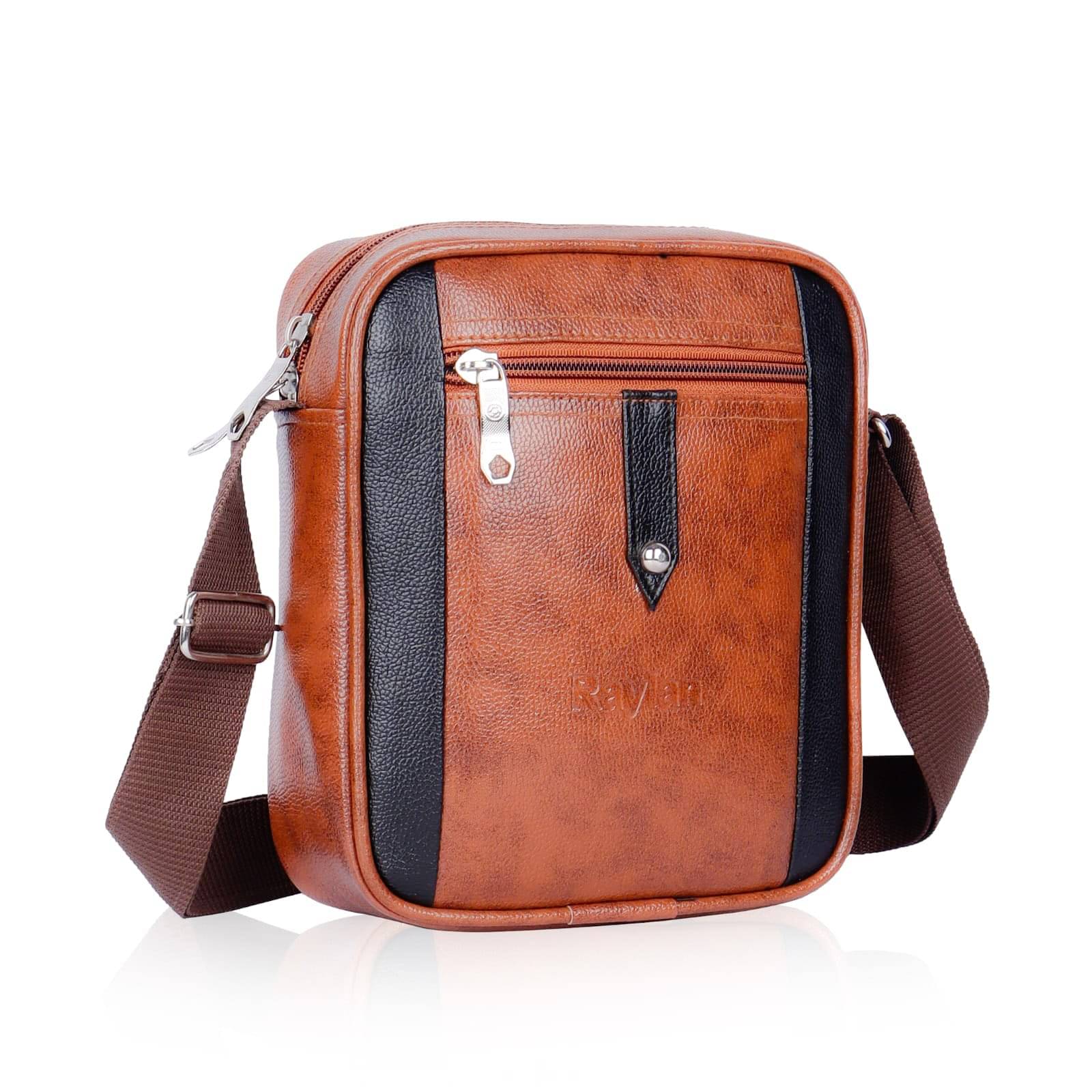     			Raylan Tan Solid Messenger Bag