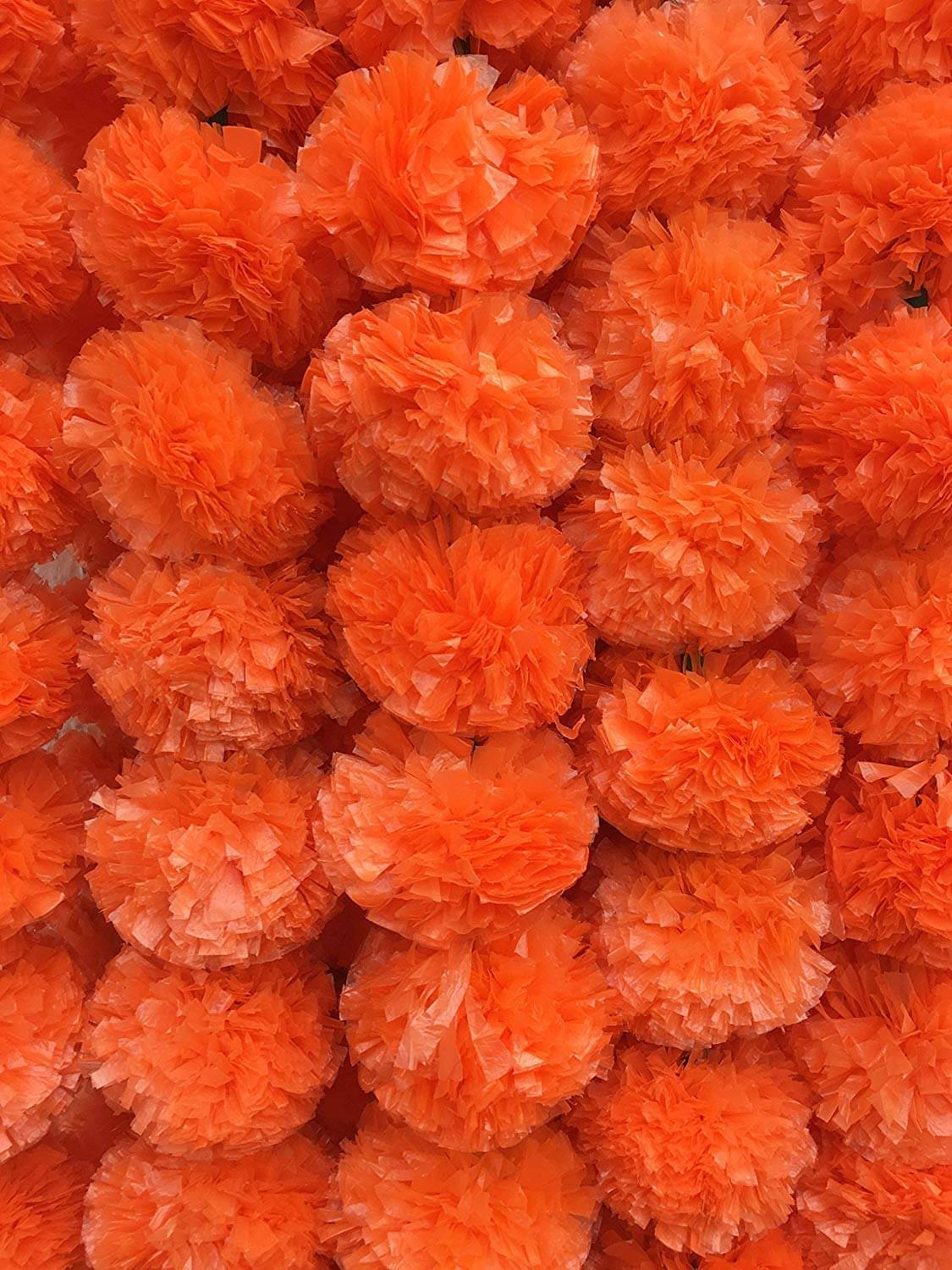    			RealPBR - Orange Marigold Artificial Garland ( Pack of 10 )