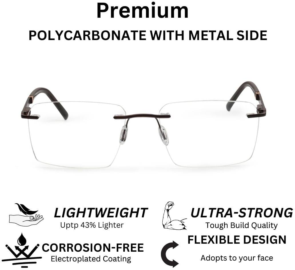 Redex Brown Rectangular Eyeglass Frame ( Pack of 1 ) Redex Brown Rectangular Eyeglass Frame ( Pack of 1 )