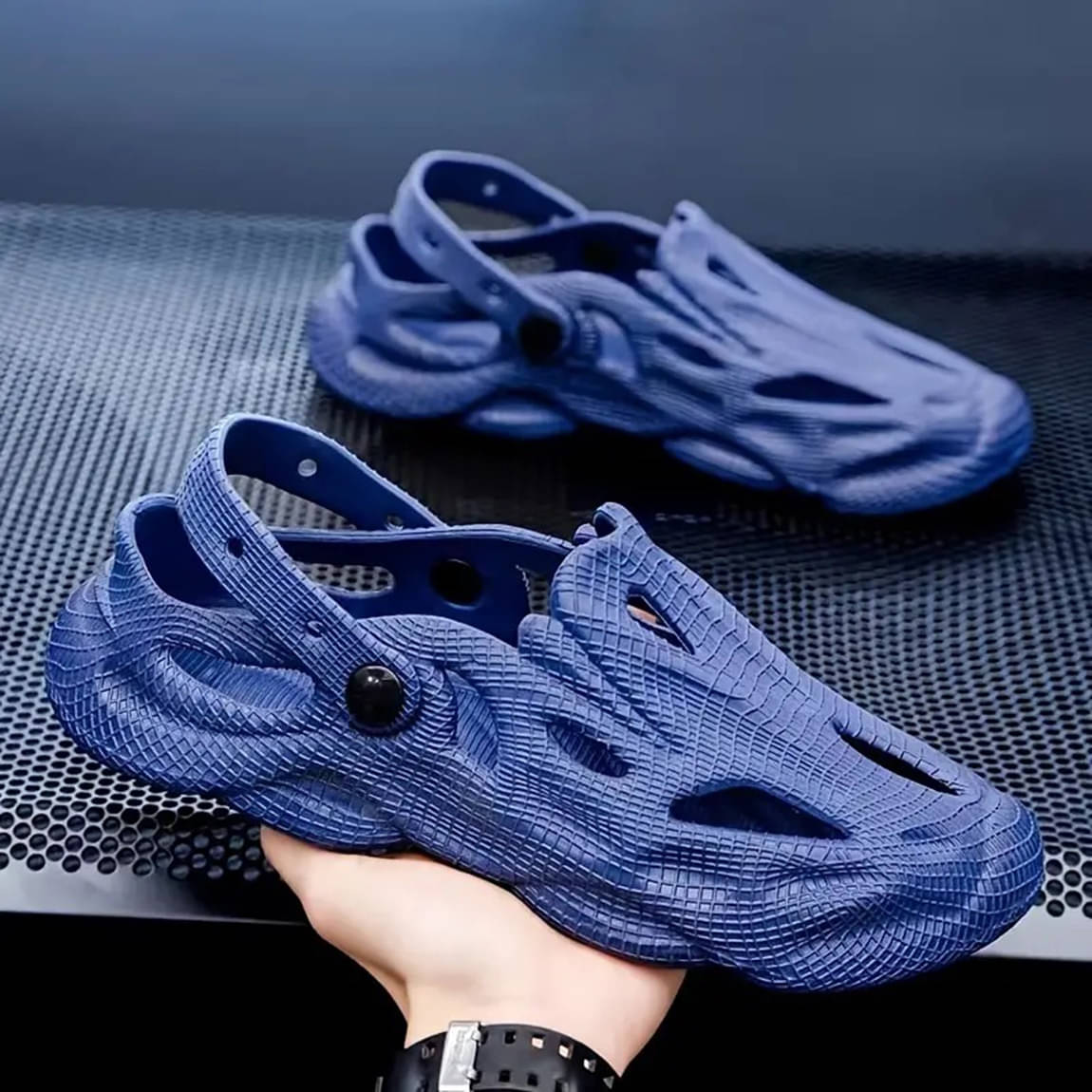     			Secritas - Navy Blue Men's Clogs