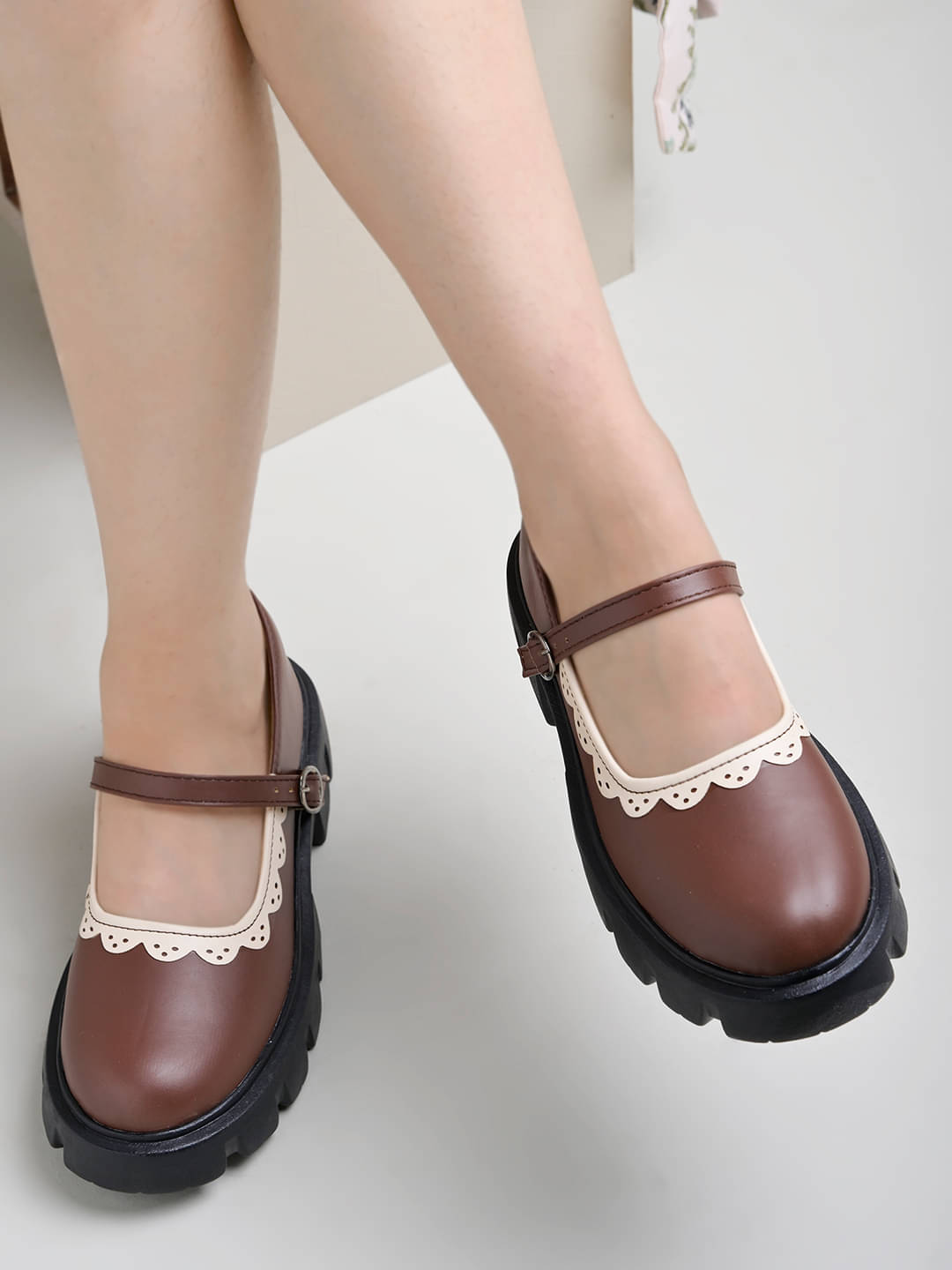     			Shoetopia Brown Women's Casual Ballerinas
