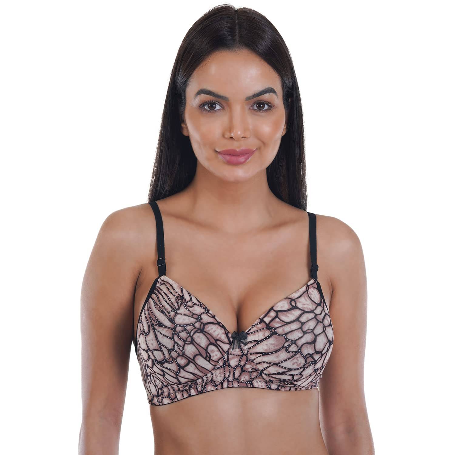 Sona Cotton Blend Lightly Padded Women's Everyday Bra ( Beige ) SL-SA-45006-PRINTED Sona Cotton Blend Lightly Padded Women's Everyday Bra ( Beige ) SL-SA-45006-PRINTED