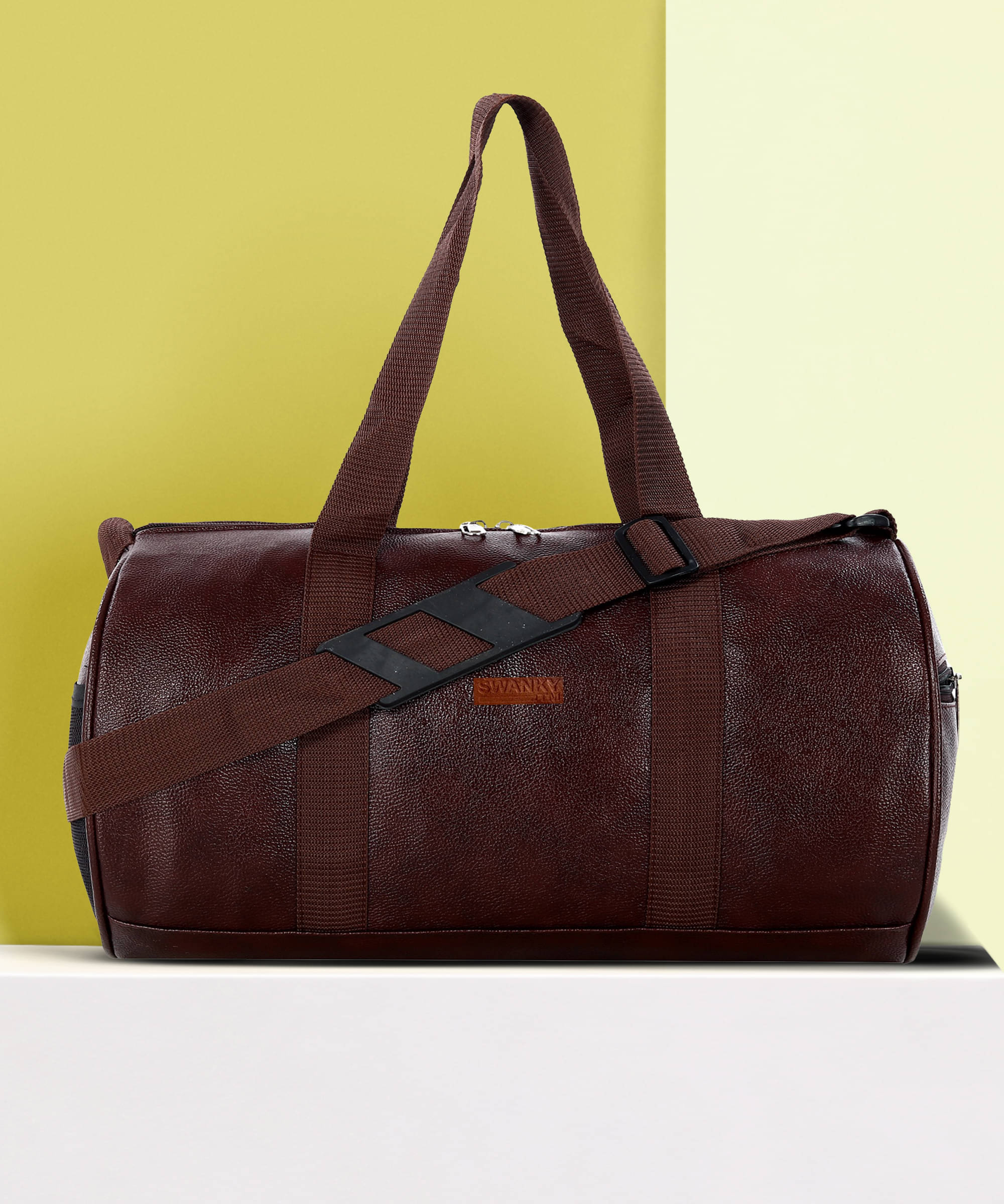     			Swanky 40 Ltrs Grey PU Duffle Bag