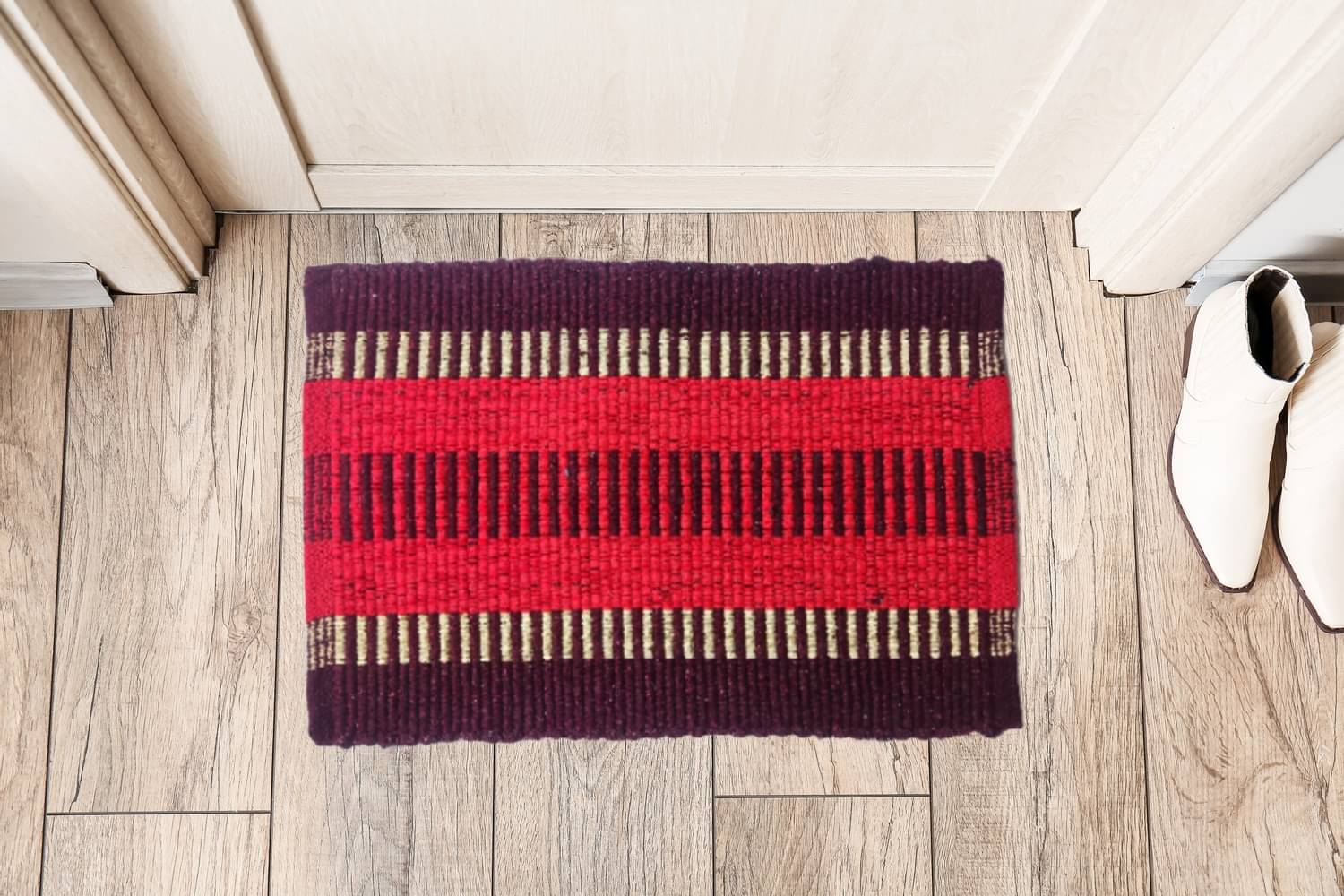     			UrbanArts - Regular Polycotton Door Mat ( 60 X 40 cm ) Single - Red
