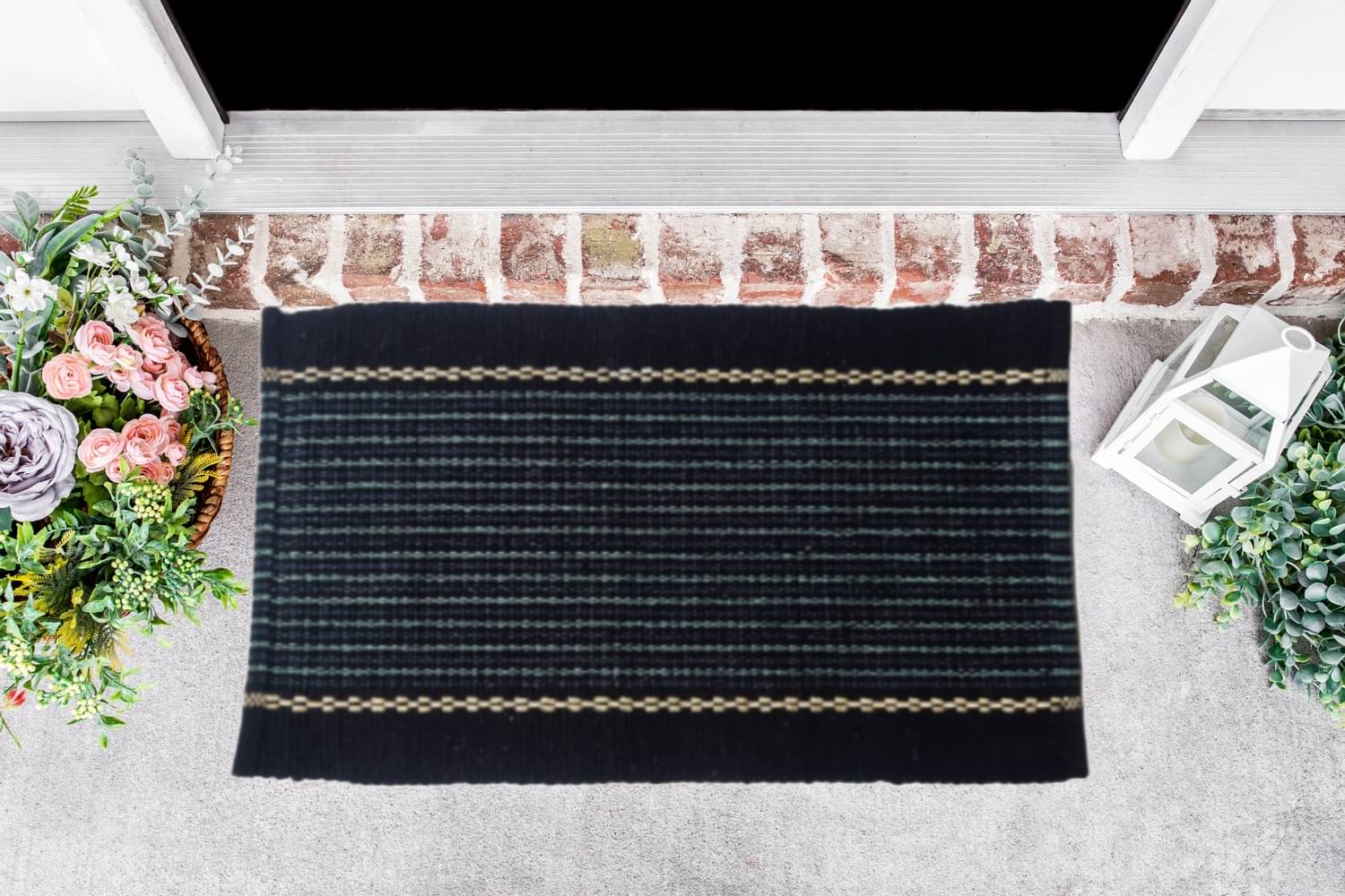     			UrbanArts - Regular Polycotton Door Mat ( 60 X 40 cm ) Single - Blue