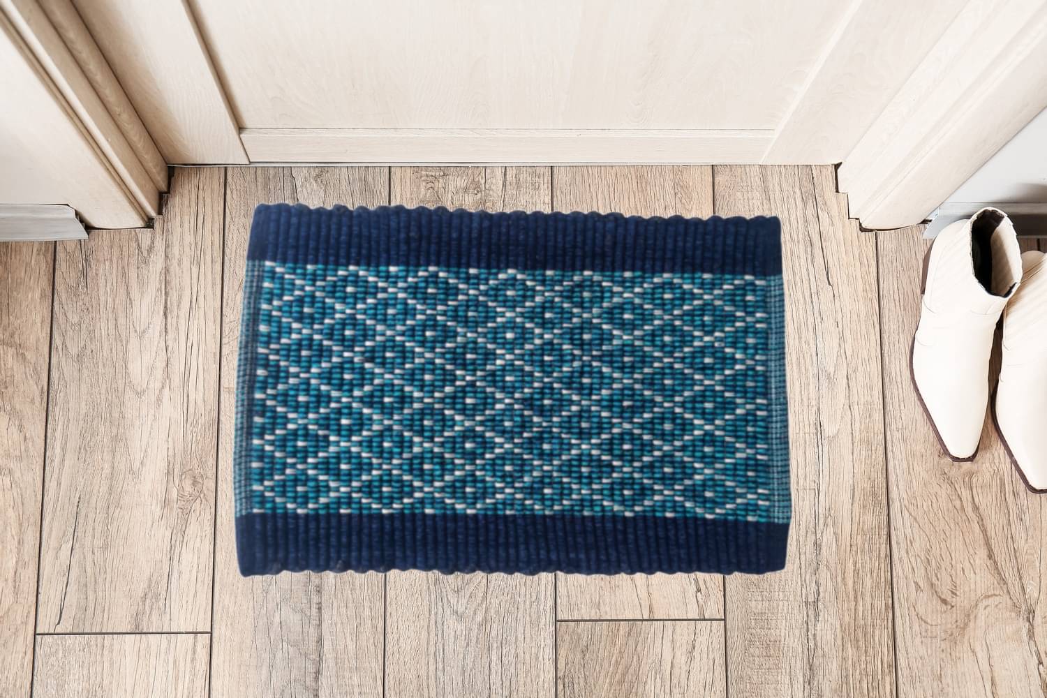     			UrbanArts - Regular Polycotton Door Mat ( 60 X 40 cm ) Single - Blue