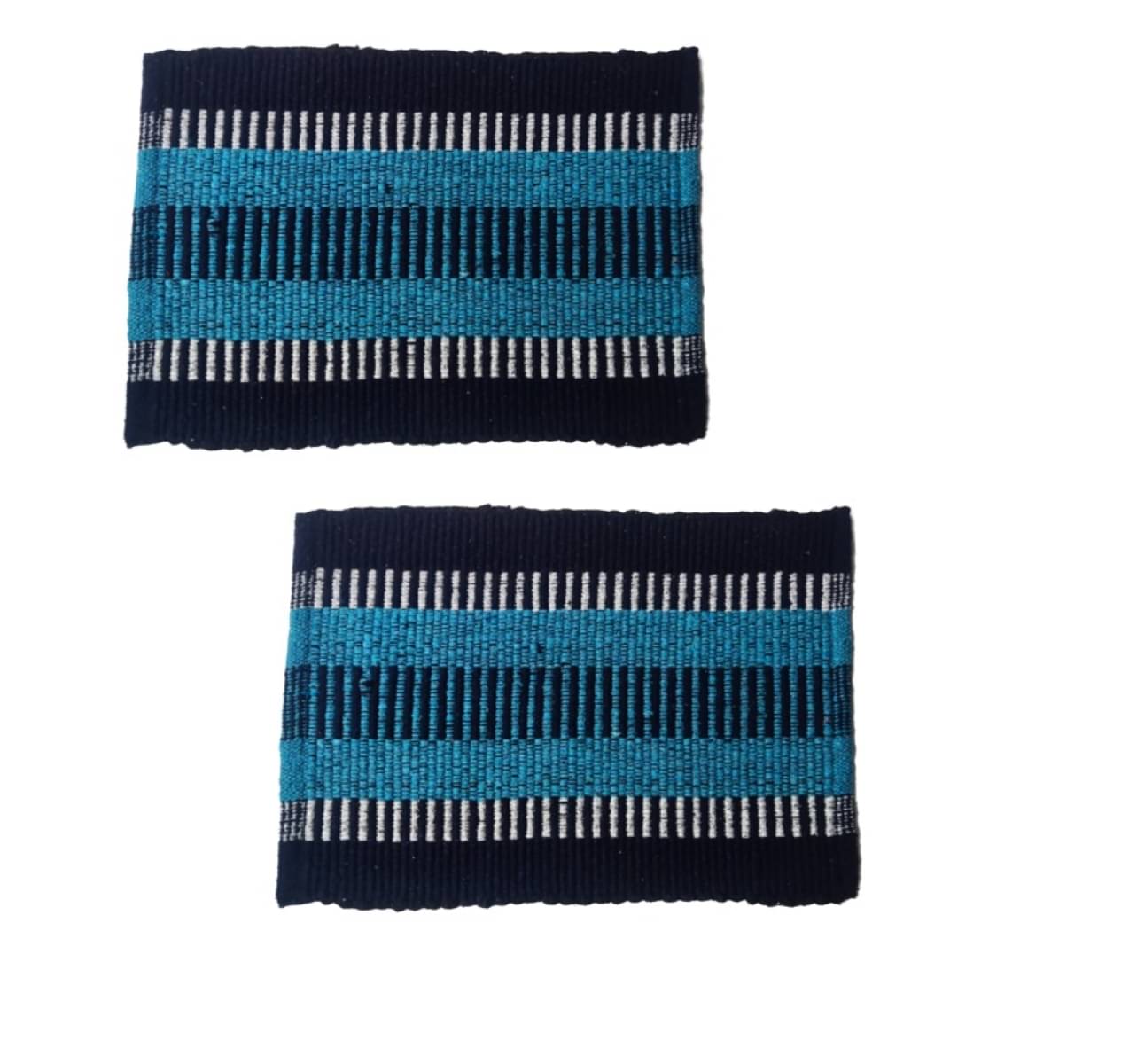 UrbanArts - Regular Polycotton Door Mat ( 60 X 40 cm ) Set of 2 - Blue UrbanArts - Regular Polycotton Door Mat ( 60 X 40 cm ) Set of 2 - Blue