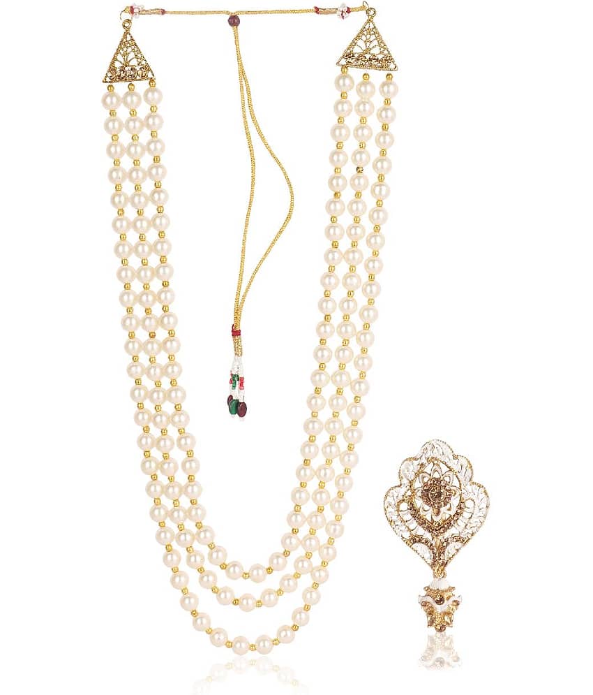 Wedding Groom Mala & Brooch Set for Men - Jewellery Sets | Buy online on ZillyBuy