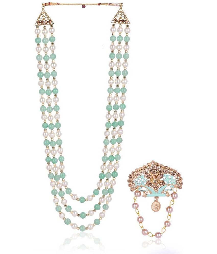 Wedding Groom Mala & Brooch Set for Men - Jewellery Sets | Buy online on ZillyBuy