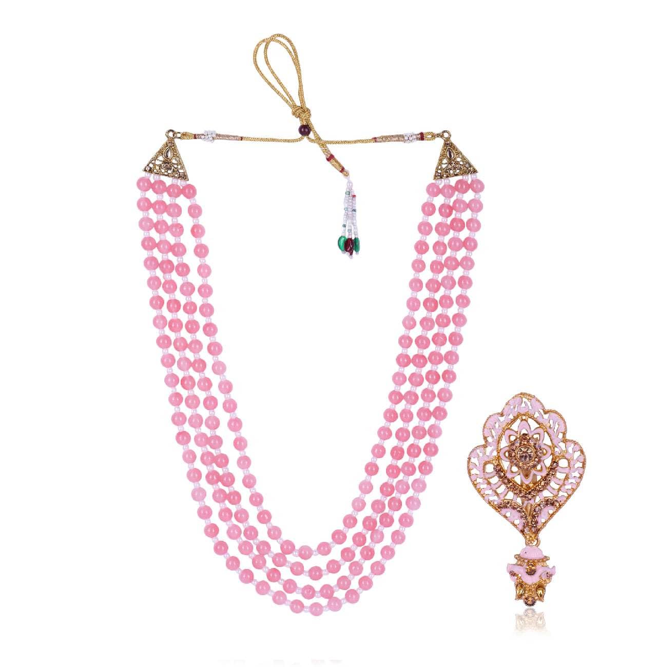 Wedding Groom Mala & Brooch Set for Men - Jewellery Sets | Buy online on ZillyBuy