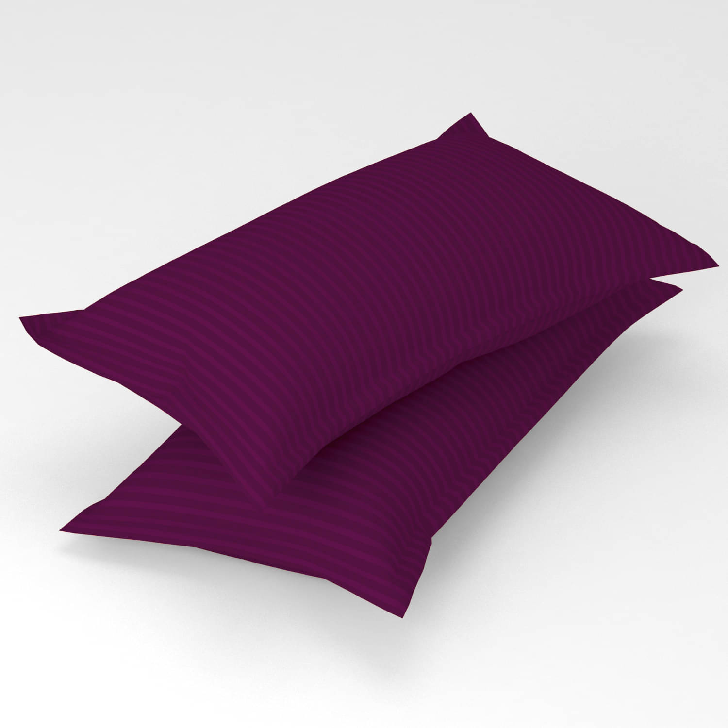 gharsaaz - Pack of 2 Poly Cotton Vertical Striped Standard Size Pillow Cover ( 68.58 cm(27) x 43.18 cm(17) ) - Violet gharsaaz - Pack of 2 Poly Cotton Vertical Striped Standard Size Pillow Cover ( 68.58 cm(27) x 43.18 cm(17) ) - Violet