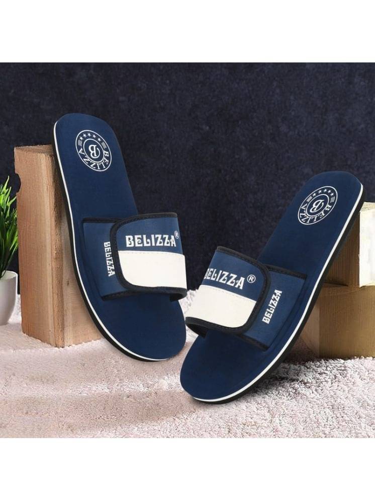     			BELIZZA Navy Blue Men's Slide Flip Flop