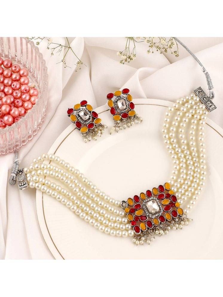     			Bhagya Lakshmi Multicolor Alloy Necklace Set ( Pack of 1 )