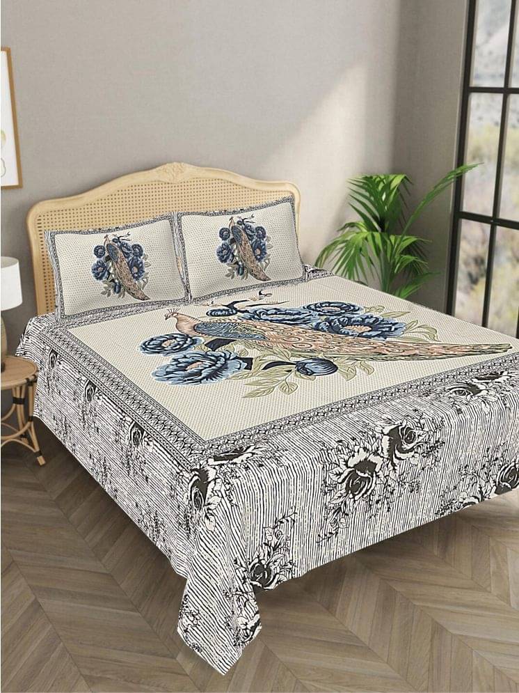 Bombay Spreads Cotton 1 Double King Bedsheet with 2 Pillow Covers ( Gray ) Bombay Spreads Cotton 1 Double King Bedsheet with 2 Pillow Covers ( Gray )