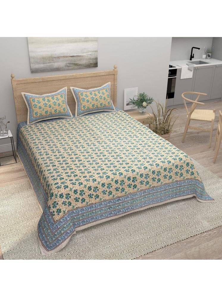     			Bombay Spreads Cotton 1 Double King Bedsheet with 2 Pillow Covers ( Beige )